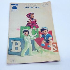 Just for Dolls Knitting Pattern Book 1970’s